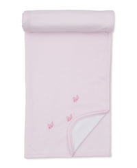 Pink Blanket w/ Hand Emb Str - SCE Crabs & Whales