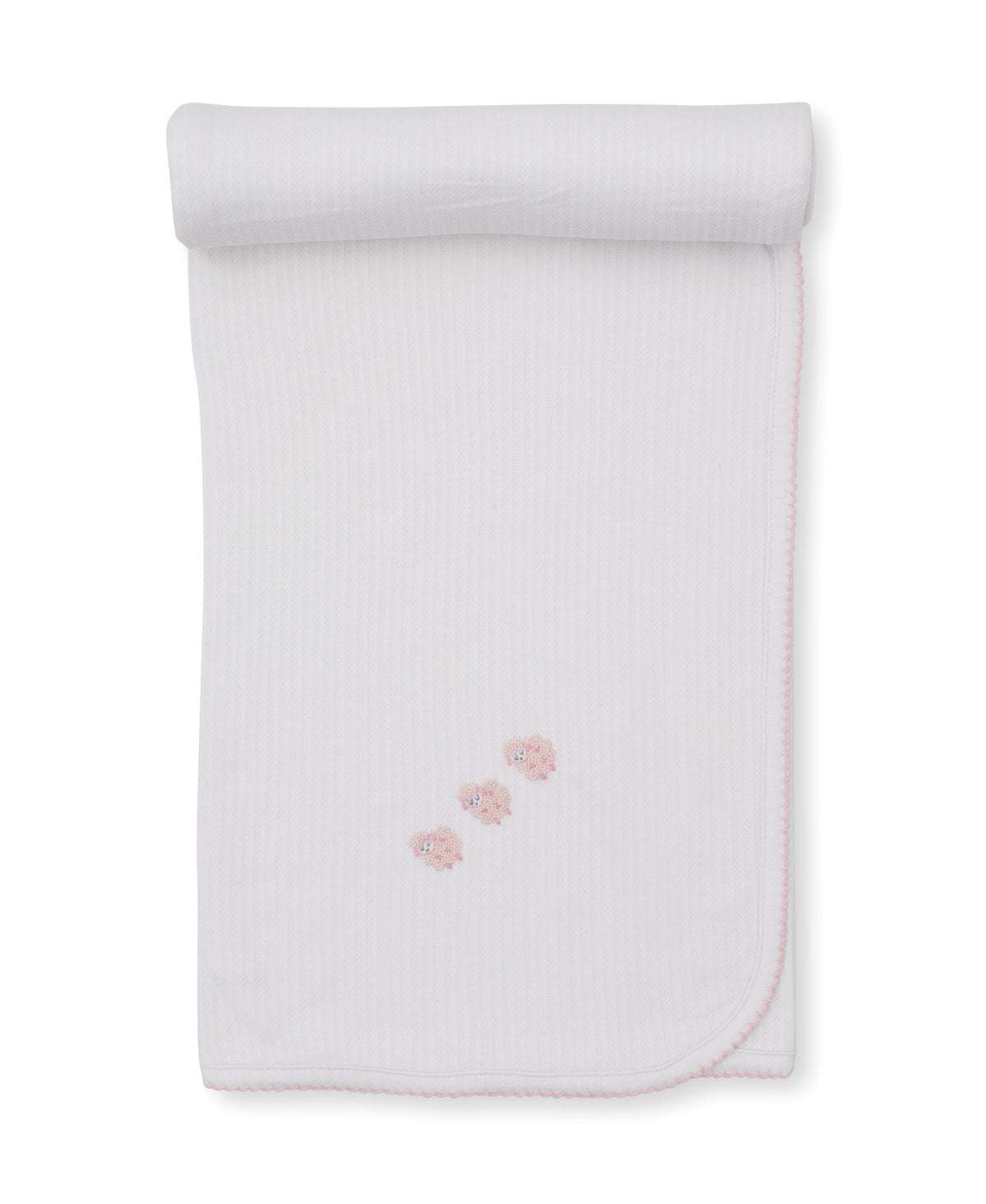 Pink Blanket w/ Hand Emb - Premier Baa Baa Baby Sheep