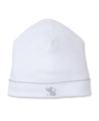 White and Silver Jungle Mates Hand Embroidered Hat