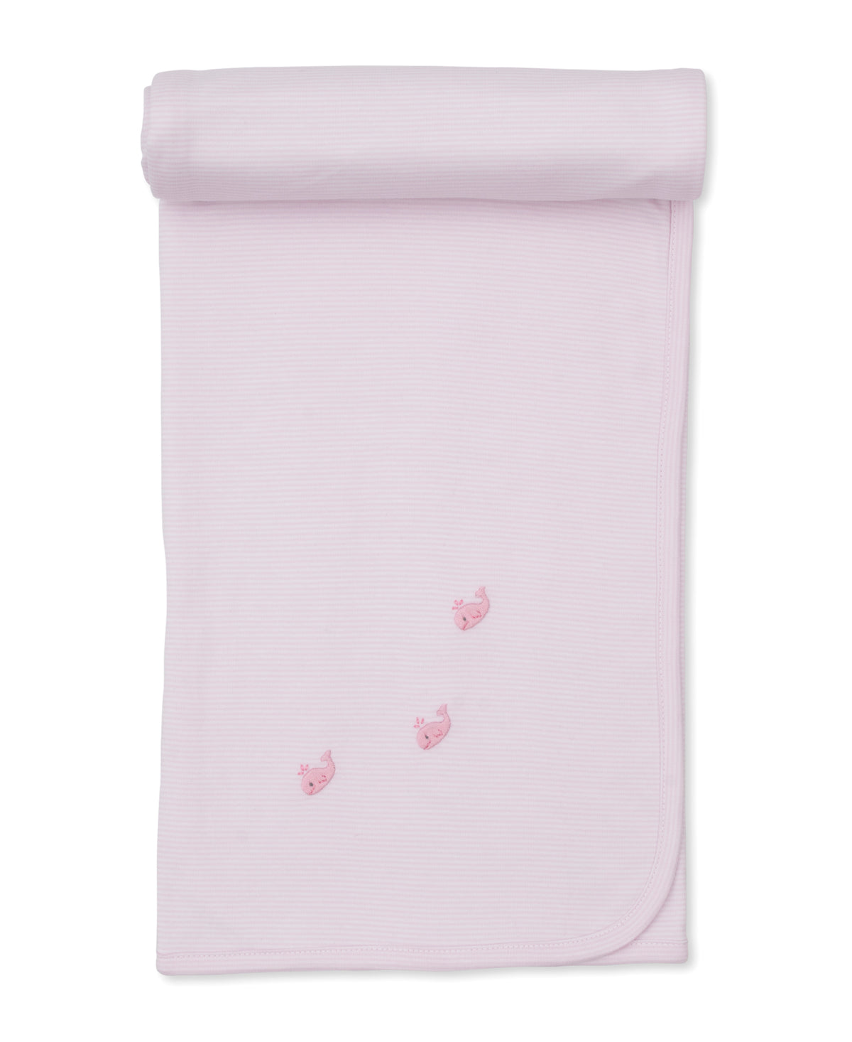 Pink Blanket w/ Hand Emb Str - SCE Crabs & Whales