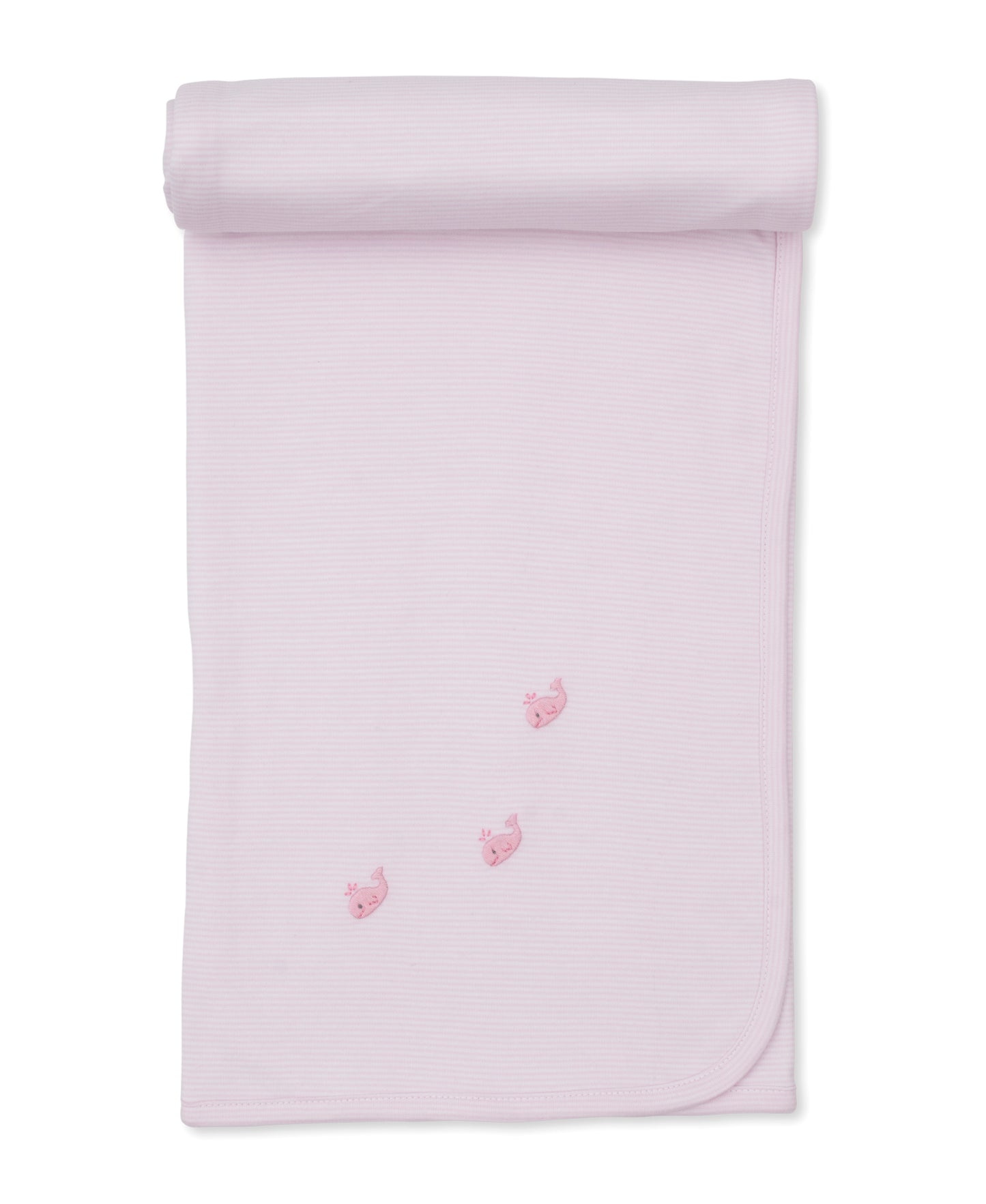 Pink Blanket w/ Hand Emb Str - SCE Crabs & Whales