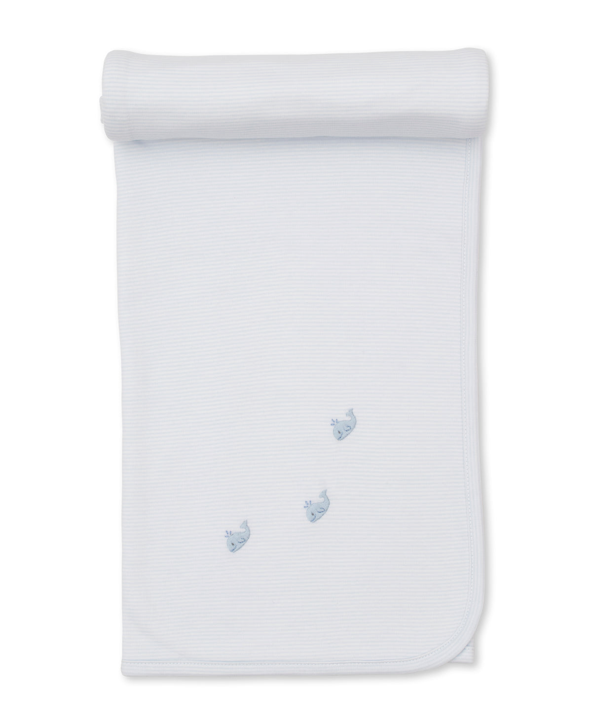 Light Blue Blanket w/ Hand Emb Str - SCE Crabs & Whales